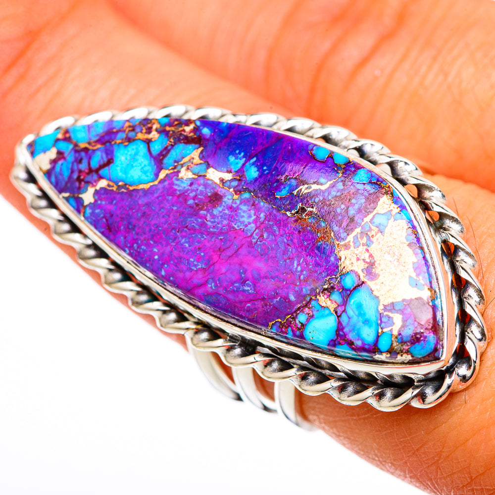 Purple Copper Turquoise Rings handcrafted by Anasilvercos - RING103412