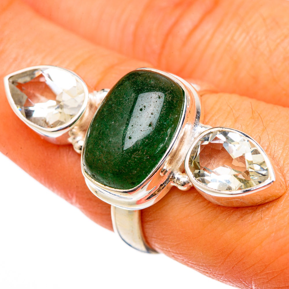 Green Aventurine Rings handcrafted by Anasilvercos - RING103438