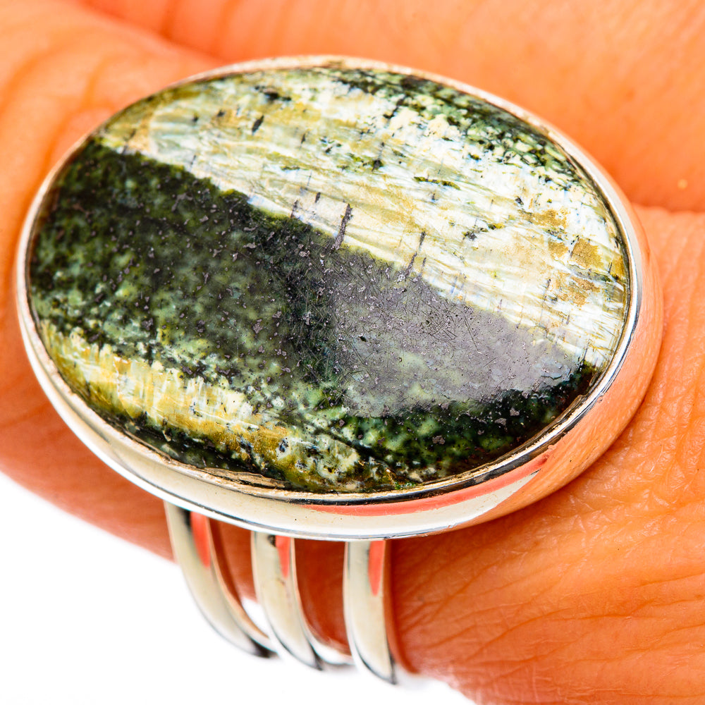 Lizard Jasper Rings handcrafted by Anasilvercos - RING103440