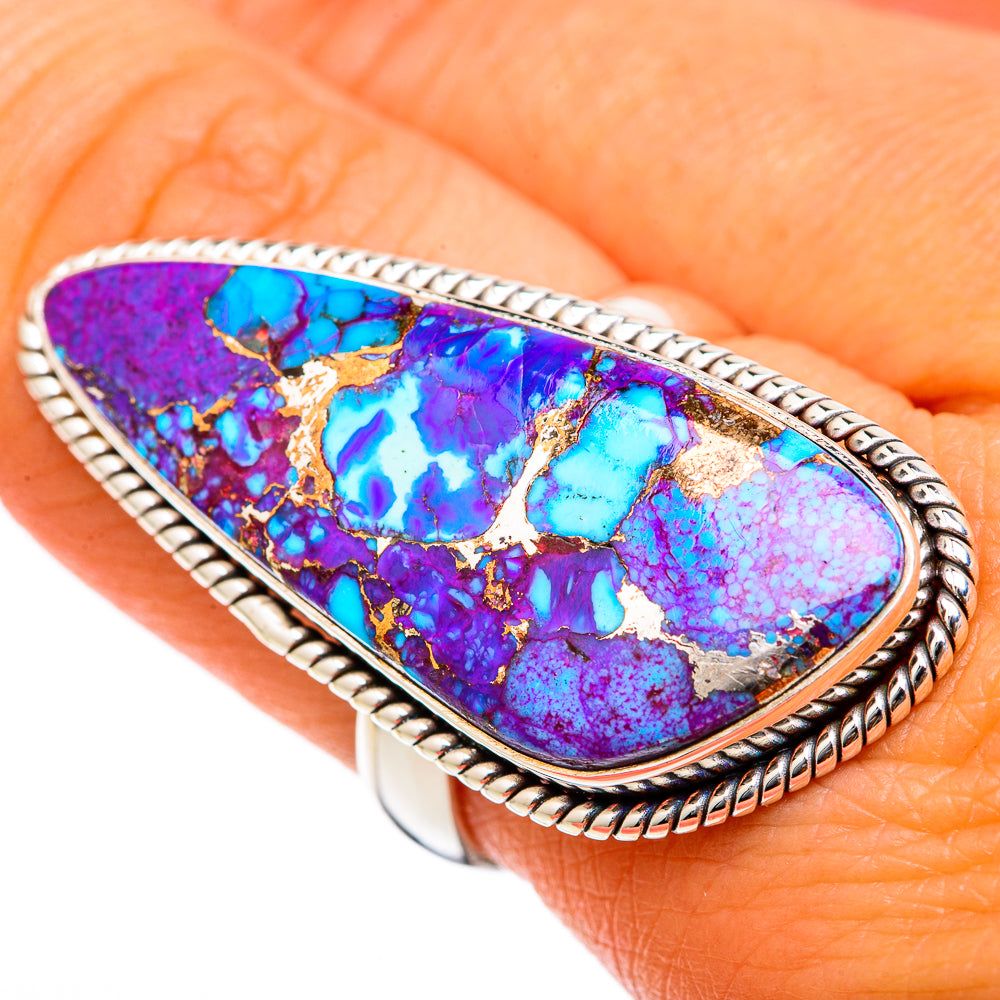 Purple Copper Turquoise Rings handcrafted by Anasilvercos - RING103452