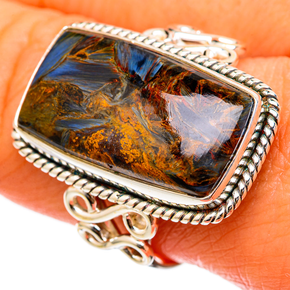 Golden Pietersite Rings handcrafted by Anasilvercos - RING103457
