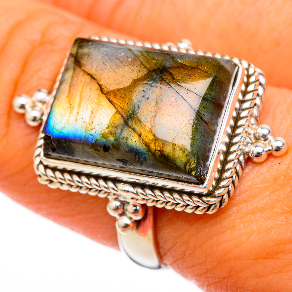 Labradorite Rings handcrafted by Anasilvercos - RING103461