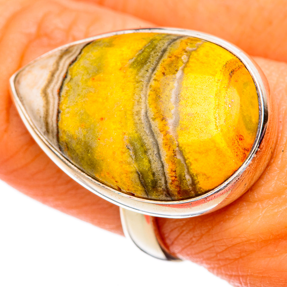 Bumble Bee Jasper Rings handcrafted by Anasilvercos - RING103463