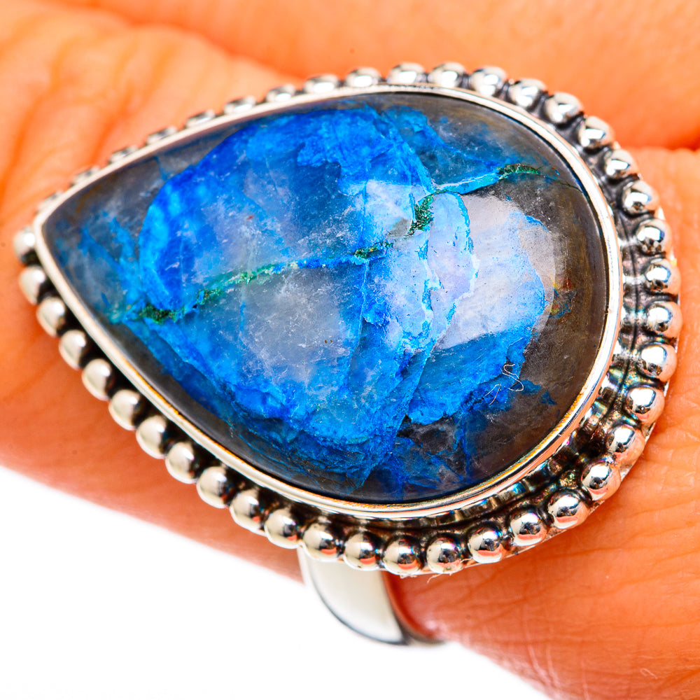 Chrysocolla In Quartz Rings handcrafted by Anasilvercos - RING103466