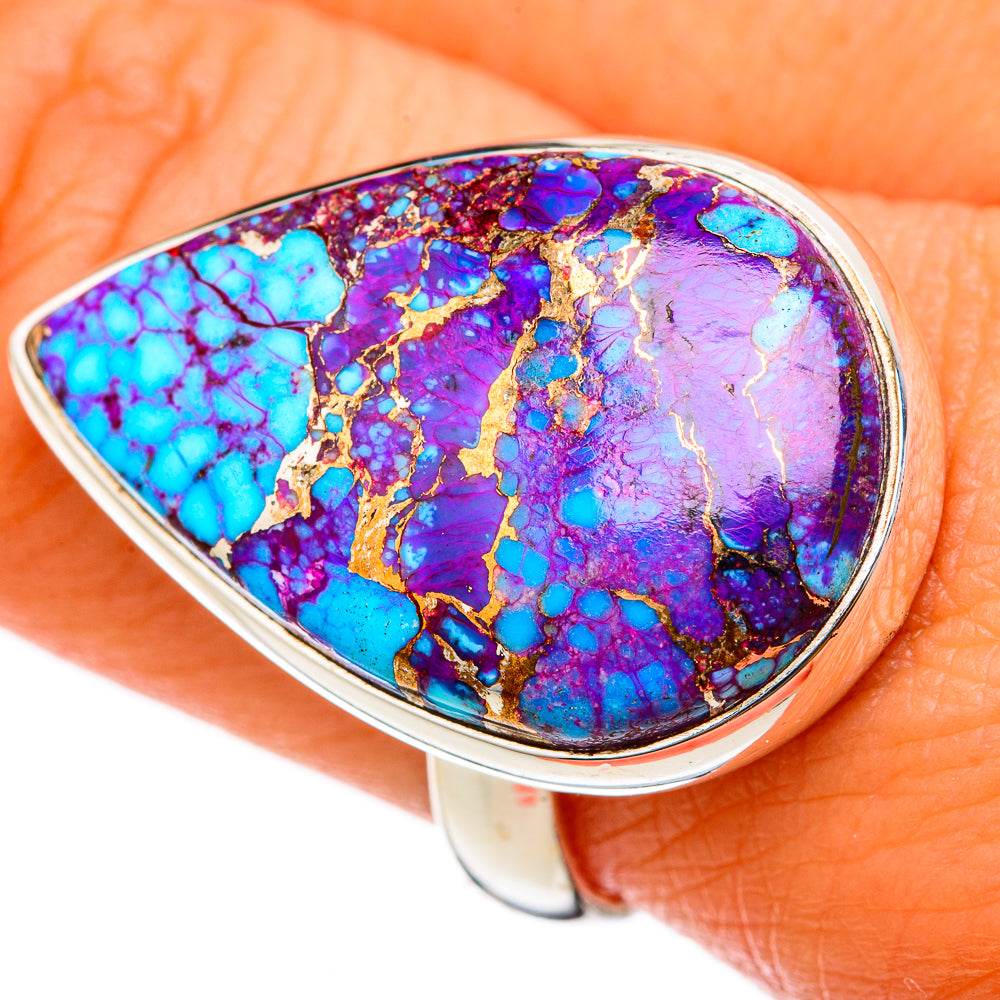 Purple Copper Turquoise Rings handcrafted by Anasilvercos - RING103476