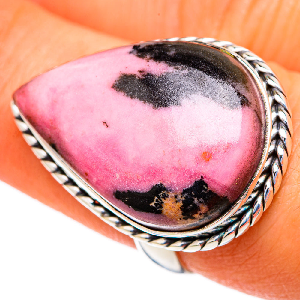 Rhodonite Rings handcrafted by Anasilvercos - RING103492
