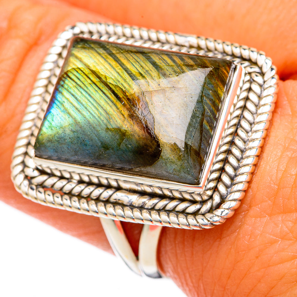 Labradorite Rings handcrafted by Anasilvercos - RING103506