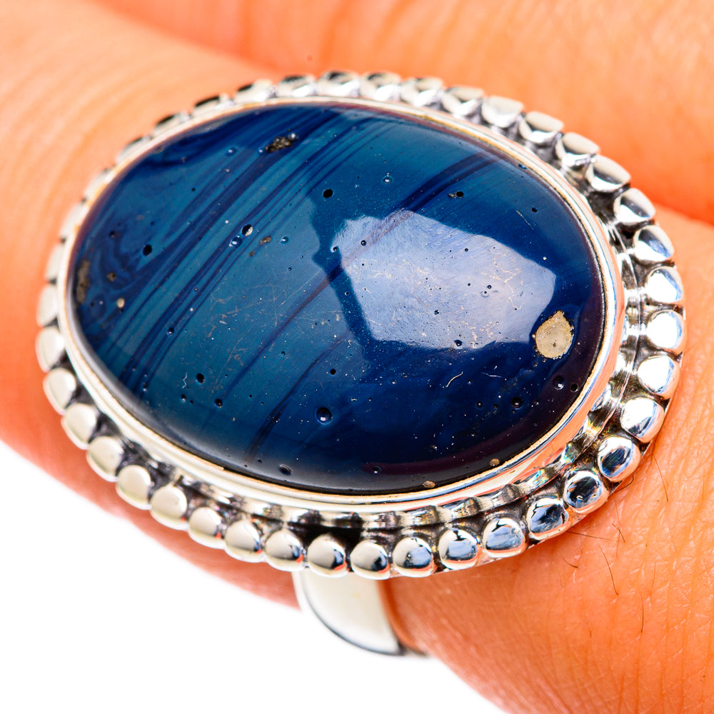 Blue Jasper Rings handcrafted by Anasilvercos - RING103513
