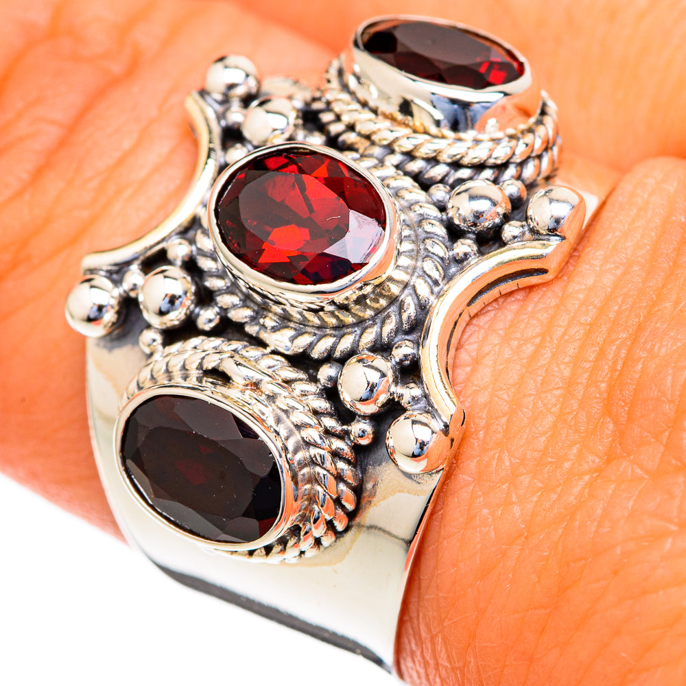 Garnet Rings handcrafted by Anasilvercos - RING103524