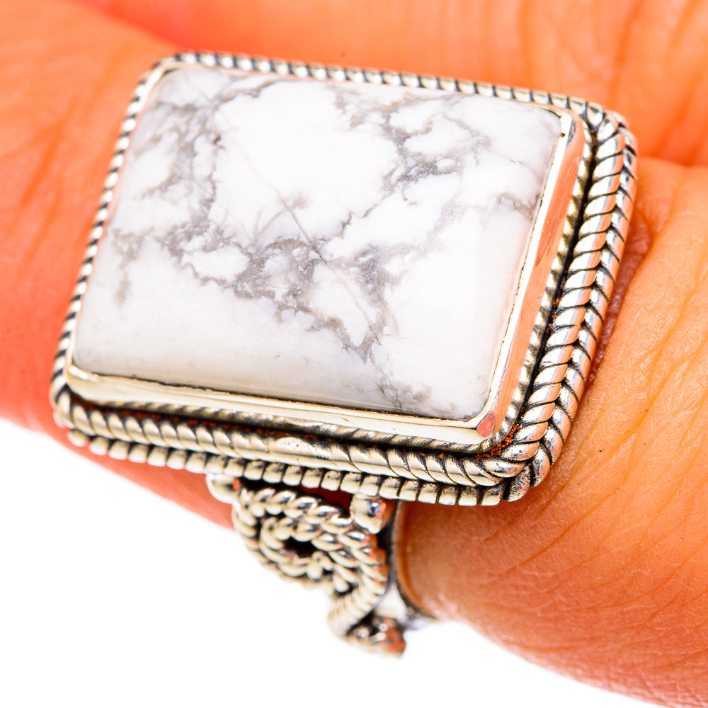 Howlite Rings handcrafted by Anasilvercos - RING103533