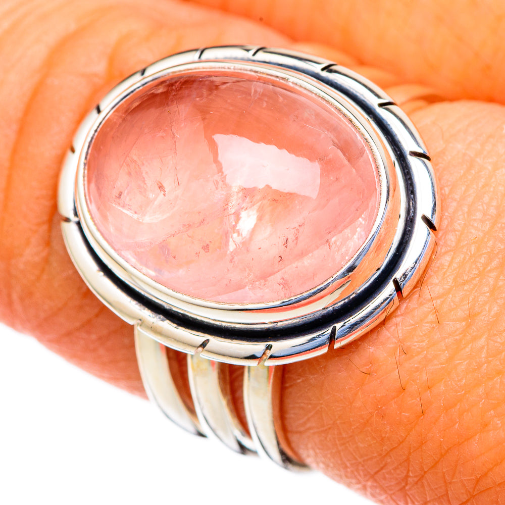 Rose Quartz Rings handcrafted by Anasilvercos - RING103610