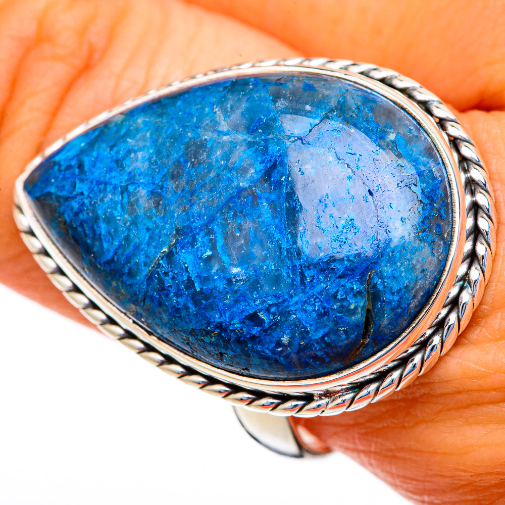 Chrysocolla In Quartz Rings handcrafted by Anasilvercos - RING103638