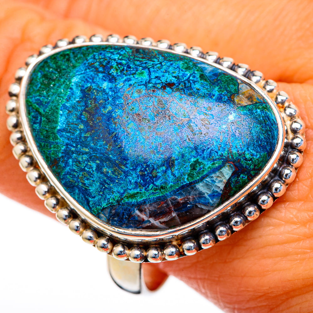 Azurite Malachite Rings handcrafted by Anasilvercos - RING103644