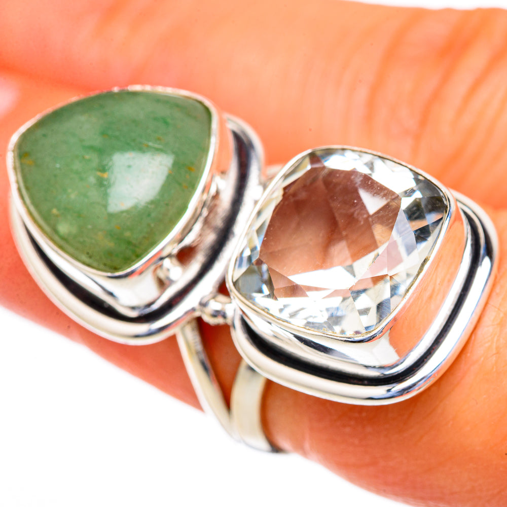 Green Aventurine Rings handcrafted by Anasilvercos - RING103650