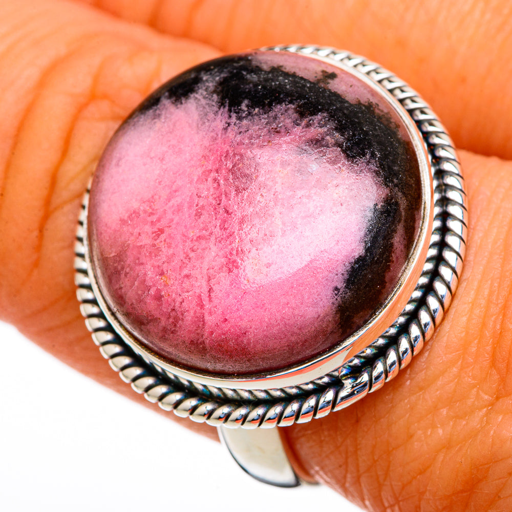 Rhodonite Rings handcrafted by Anasilvercos - RING103662