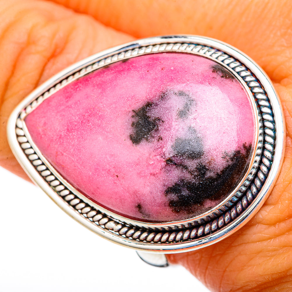 Rhodonite Rings handcrafted by Anasilvercos - RING103663