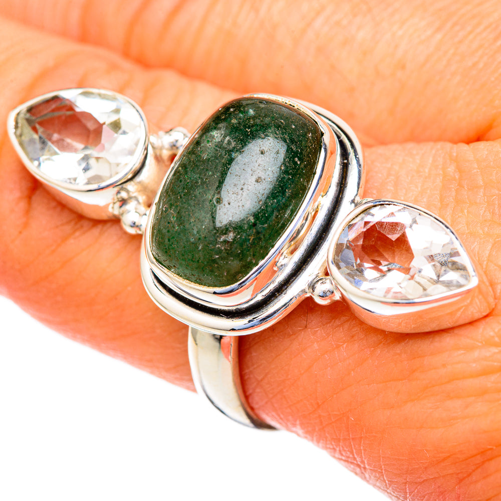 Green Aventurine Rings handcrafted by Anasilvercos - RING103703
