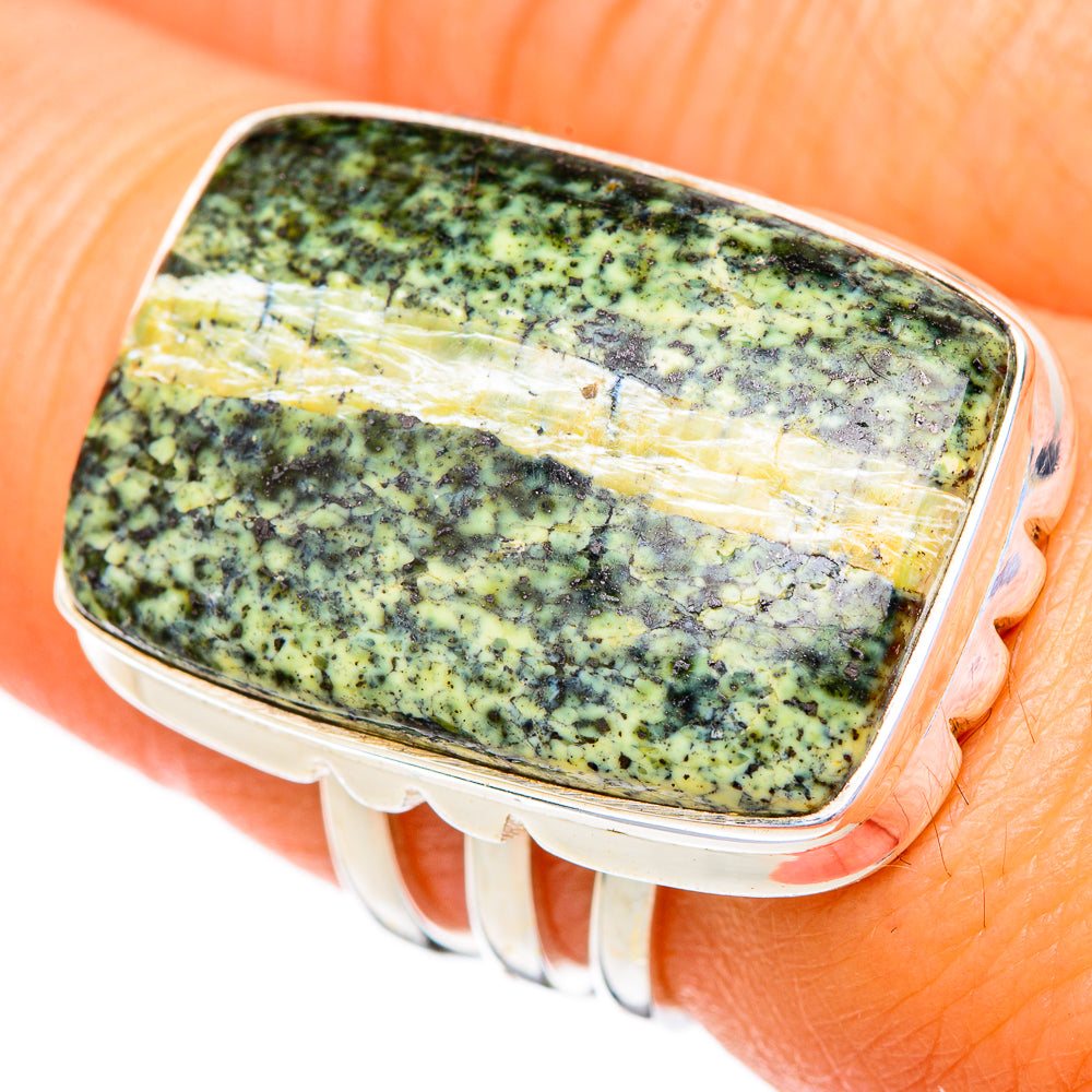 Lizard Jasper Rings handcrafted by Anasilvercos - RING103708