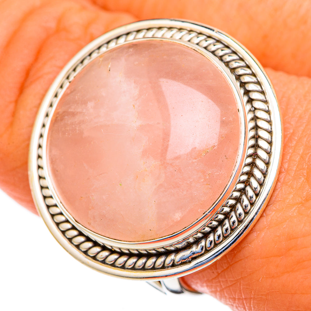 Rose Quartz Rings handcrafted by Anasilvercos - RING103726