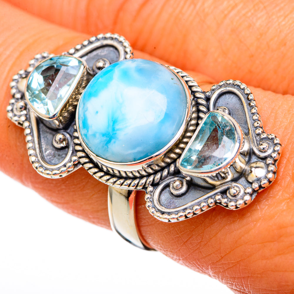 Larimar Rings handcrafted by Anasilvercos - RING103755