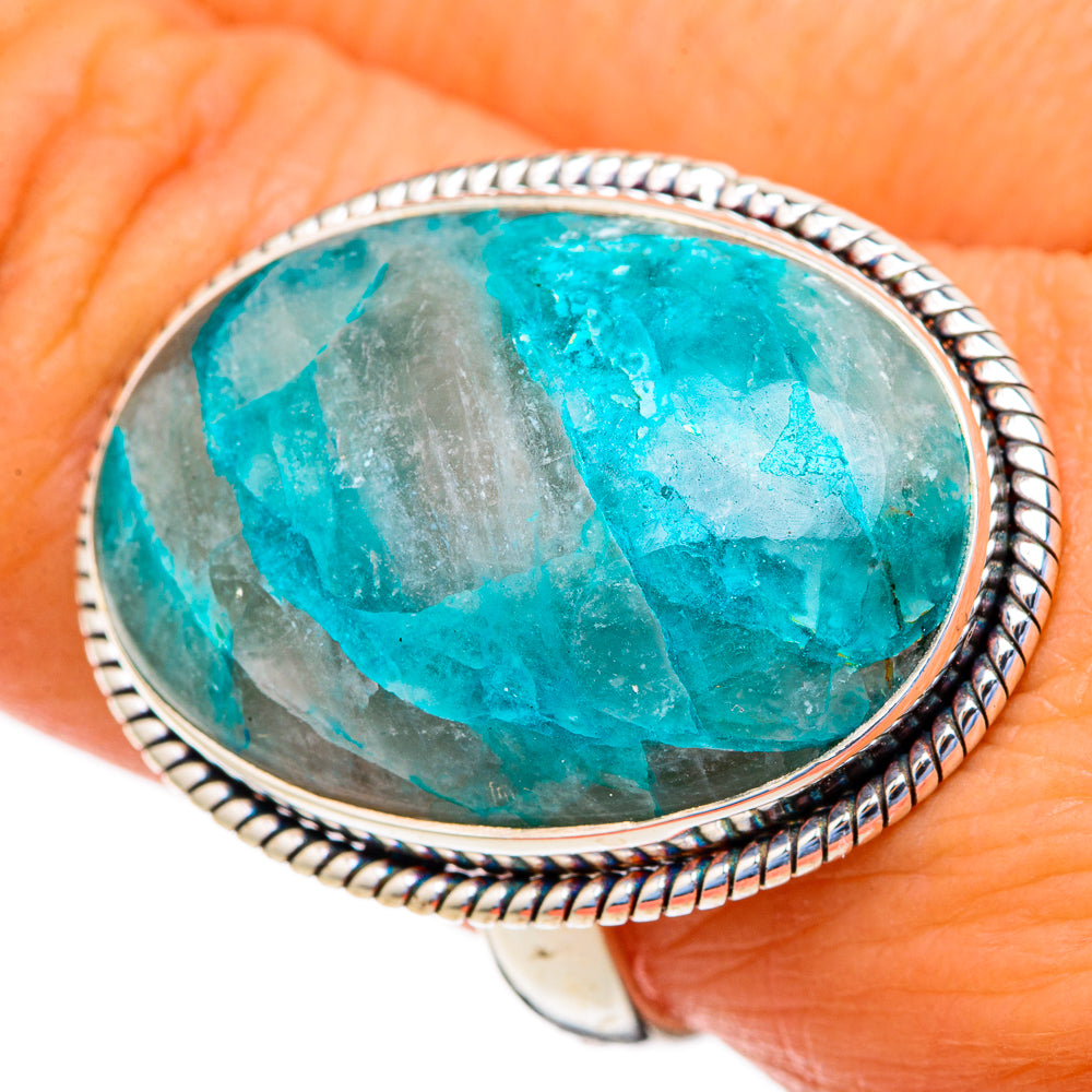 Chrysocolla In Quartz Rings handcrafted by Anasilvercos - RING103757