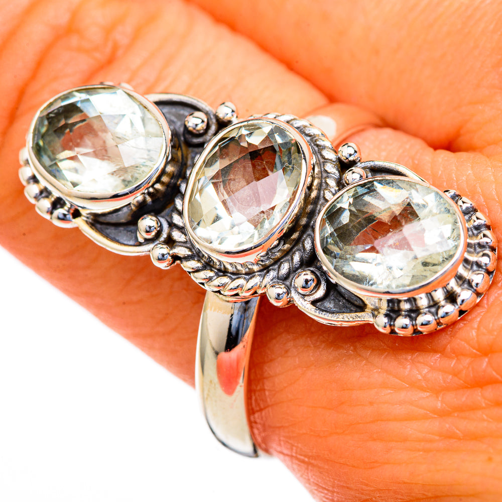 Green Amethyst Rings handcrafted by Anasilvercos - RING103764