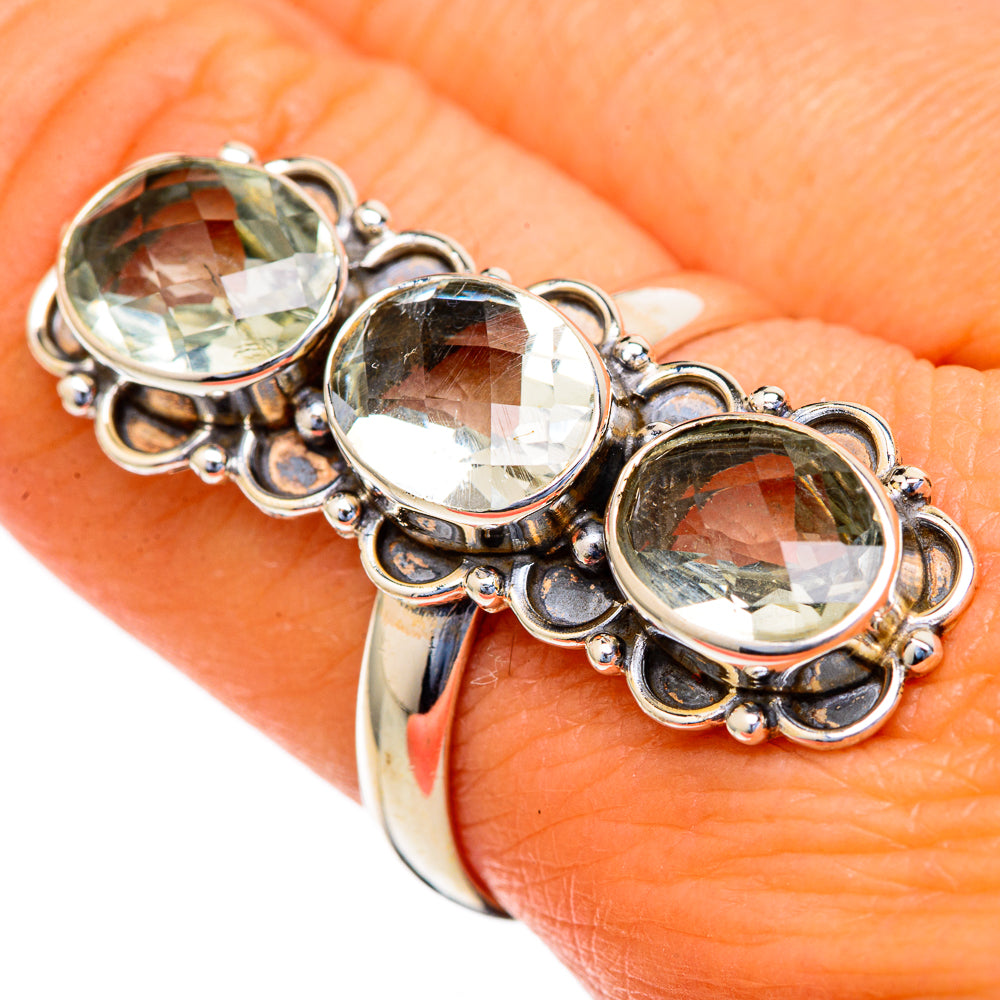 Green Amethyst Rings handcrafted by Anasilvercos - RING103782