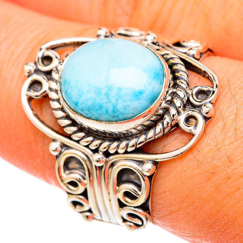 Larimar Rings handcrafted by Anasilvercos - RING103785