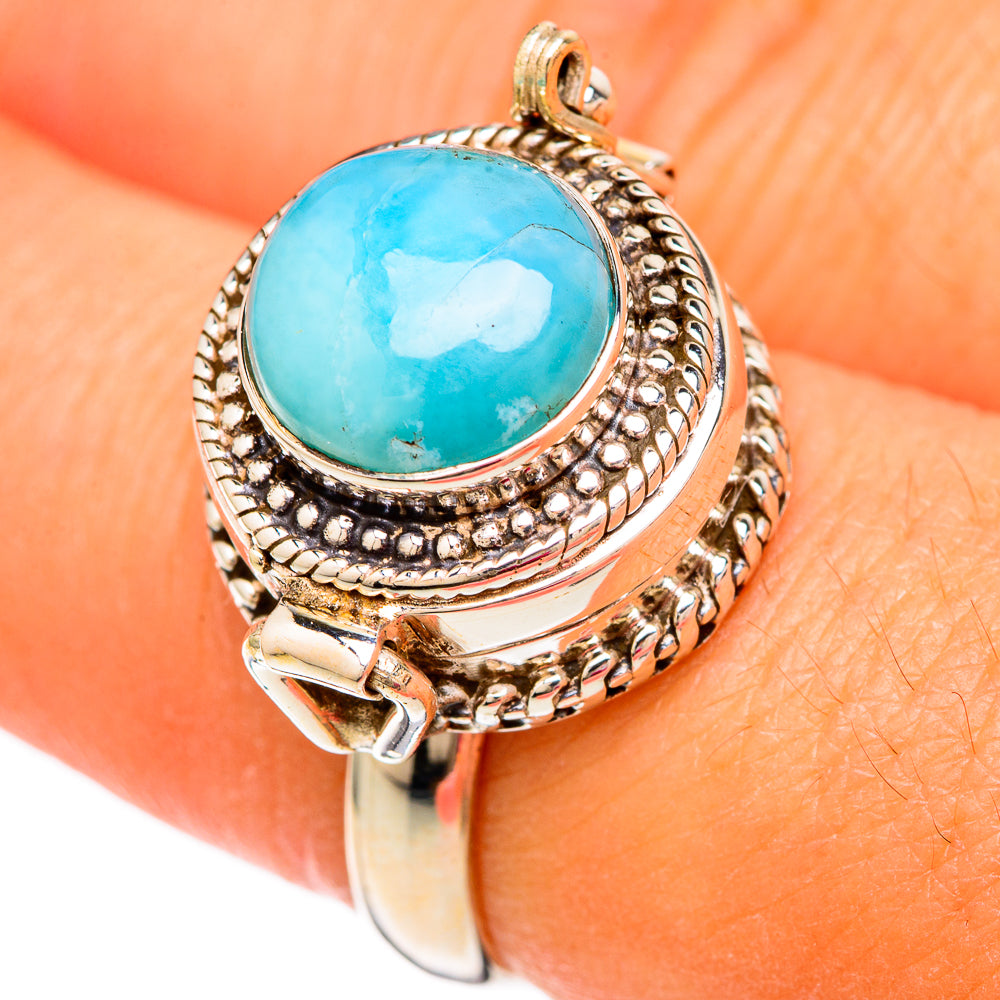 Larimar Rings handcrafted by Anasilvercos - RING103797