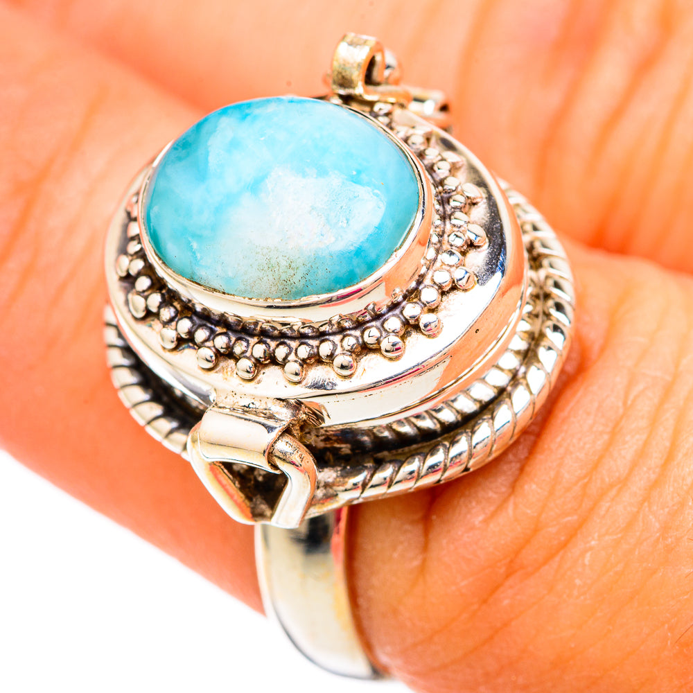 Larimar Rings handcrafted by Anasilvercos - RING103800