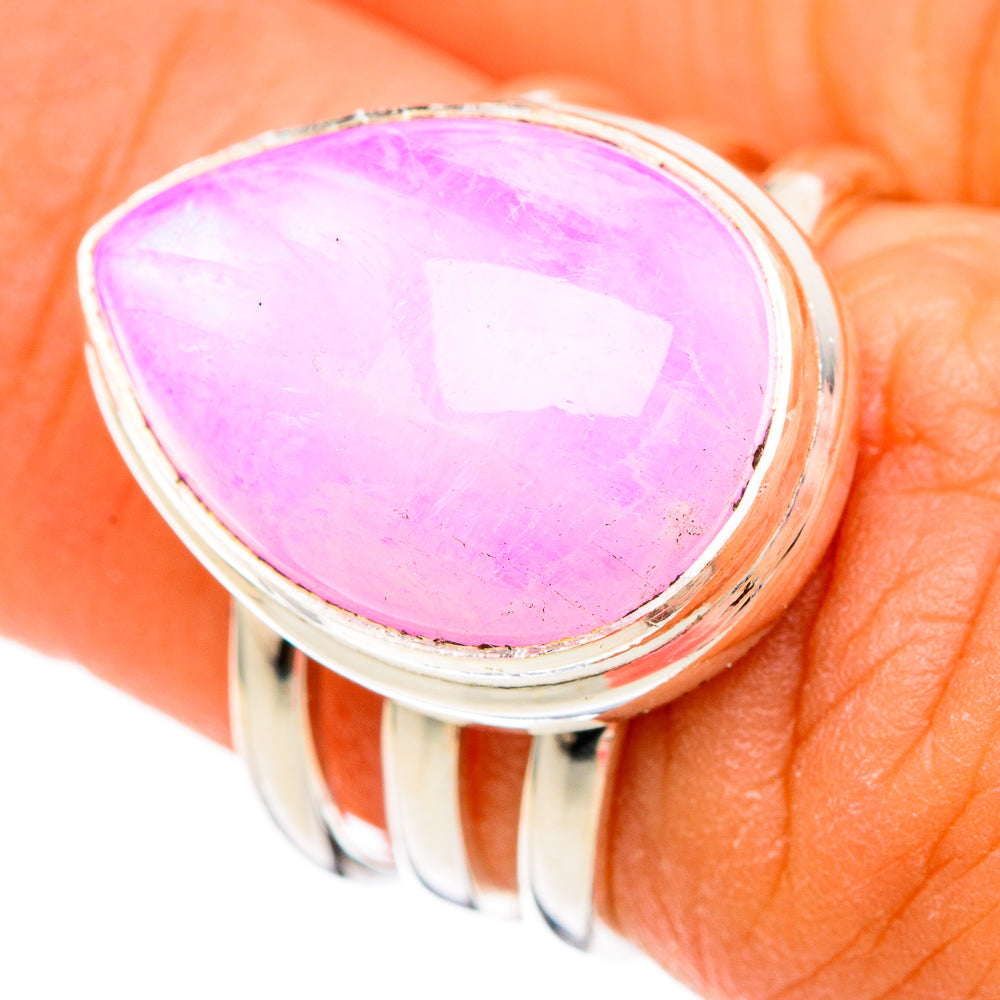 Pink Moonstone Rings handcrafted by Anasilvercos - RING103804