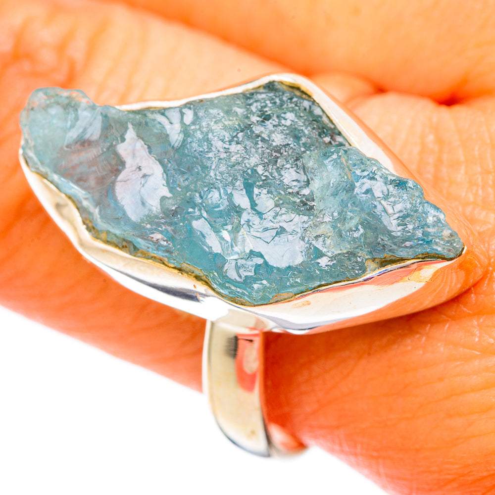 Aquamarine Rings handcrafted by Anasilvercos - RING103819
