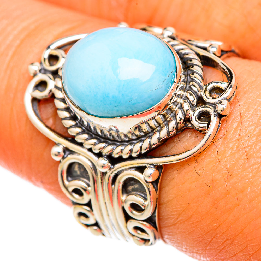 Larimar Rings handcrafted by Anasilvercos - RING103847