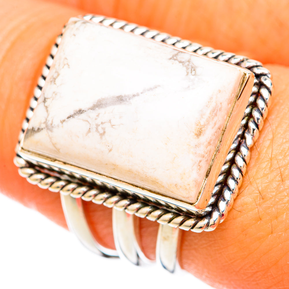 Howlite Rings handcrafted by Anasilvercos - RING103854