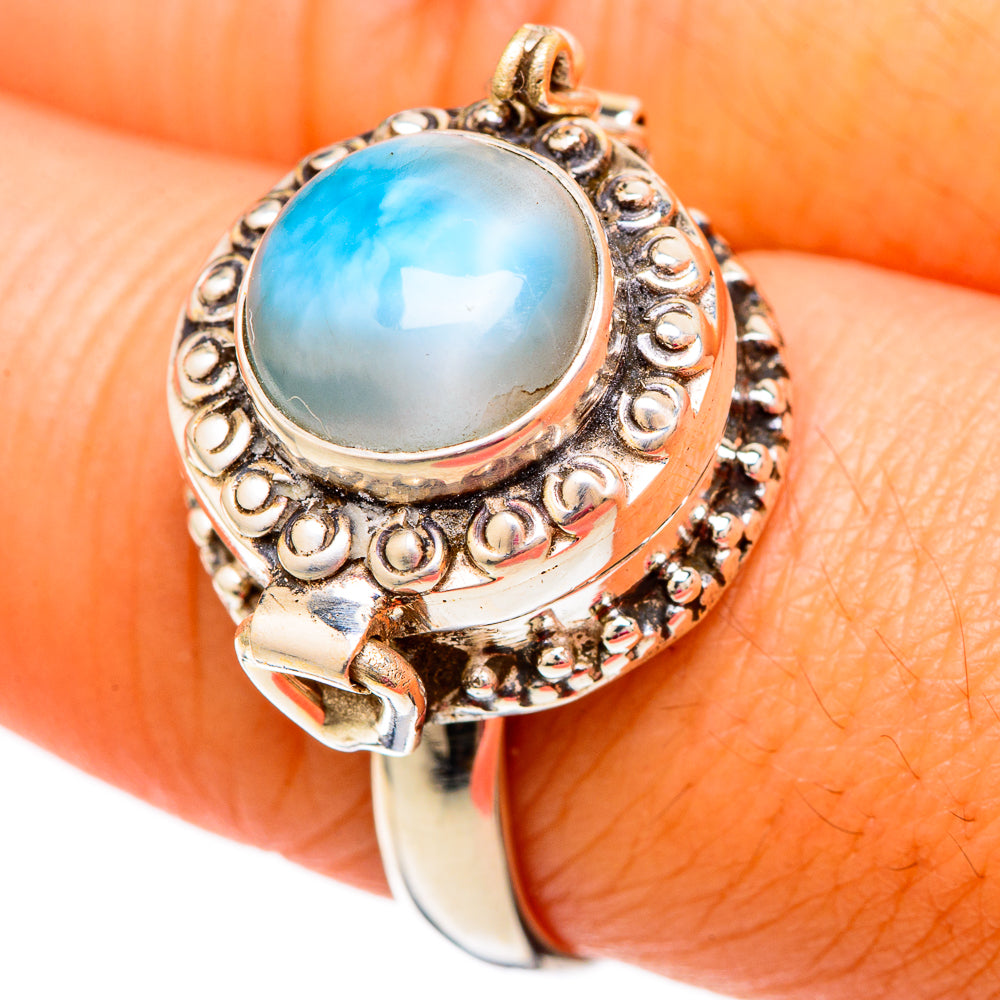 Larimar Rings handcrafted by Anasilvercos - RING103867