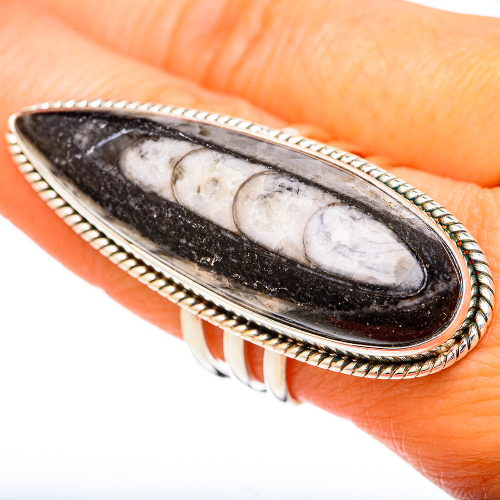 Orthoceras Fossil Rings handcrafted by Anasilvercos - RING103883