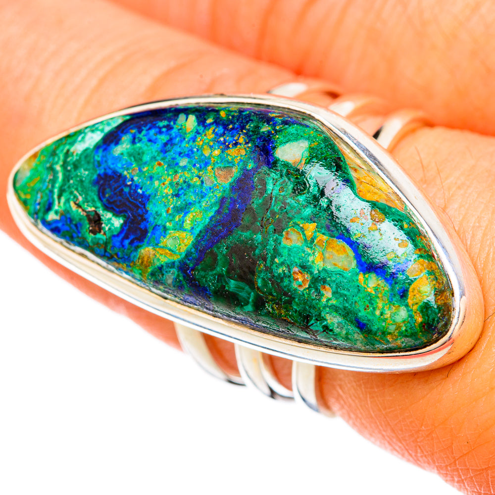 Chrysocolla In Malachite Rings handcrafted by Anasilvercos - RING103894