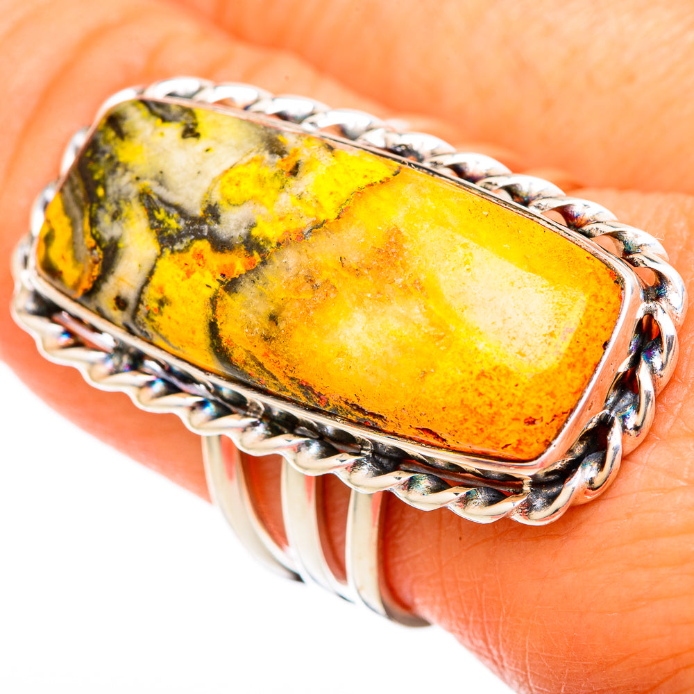 Bumble Bee Jasper Rings handcrafted by Anasilvercos - RING103895