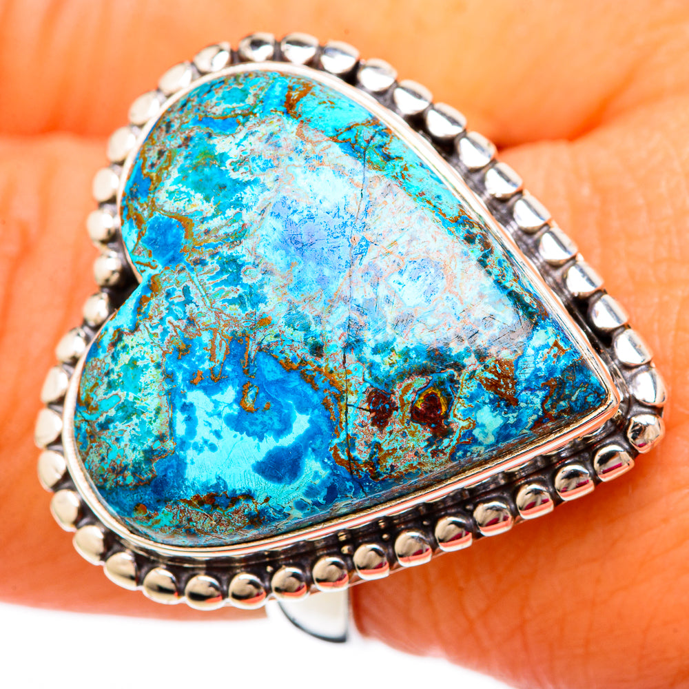 Chrysocolla In Malachite Rings handcrafted by Anasilvercos - RING103907