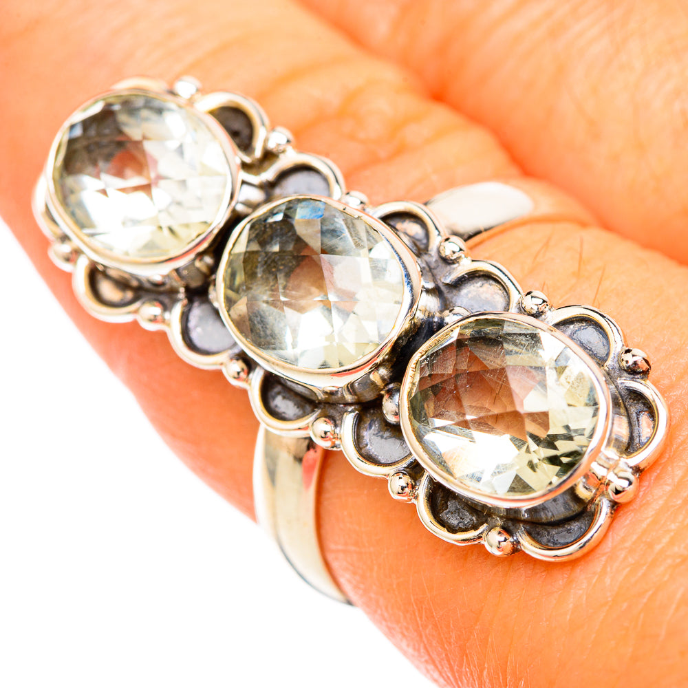 Green Amethyst Rings handcrafted by Anasilvercos - RING103909
