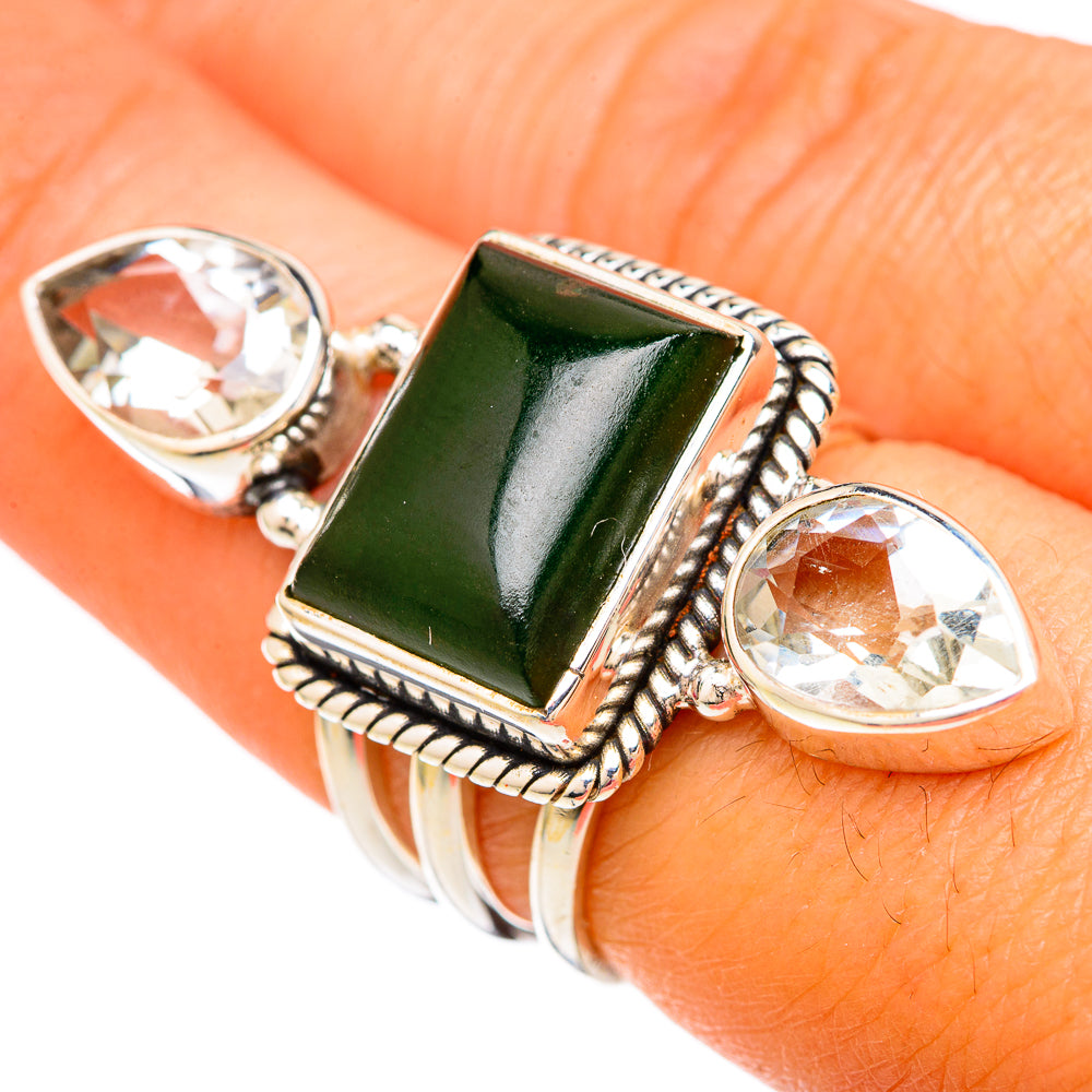 Green Aventurine Rings handcrafted by Anasilvercos - RING103910