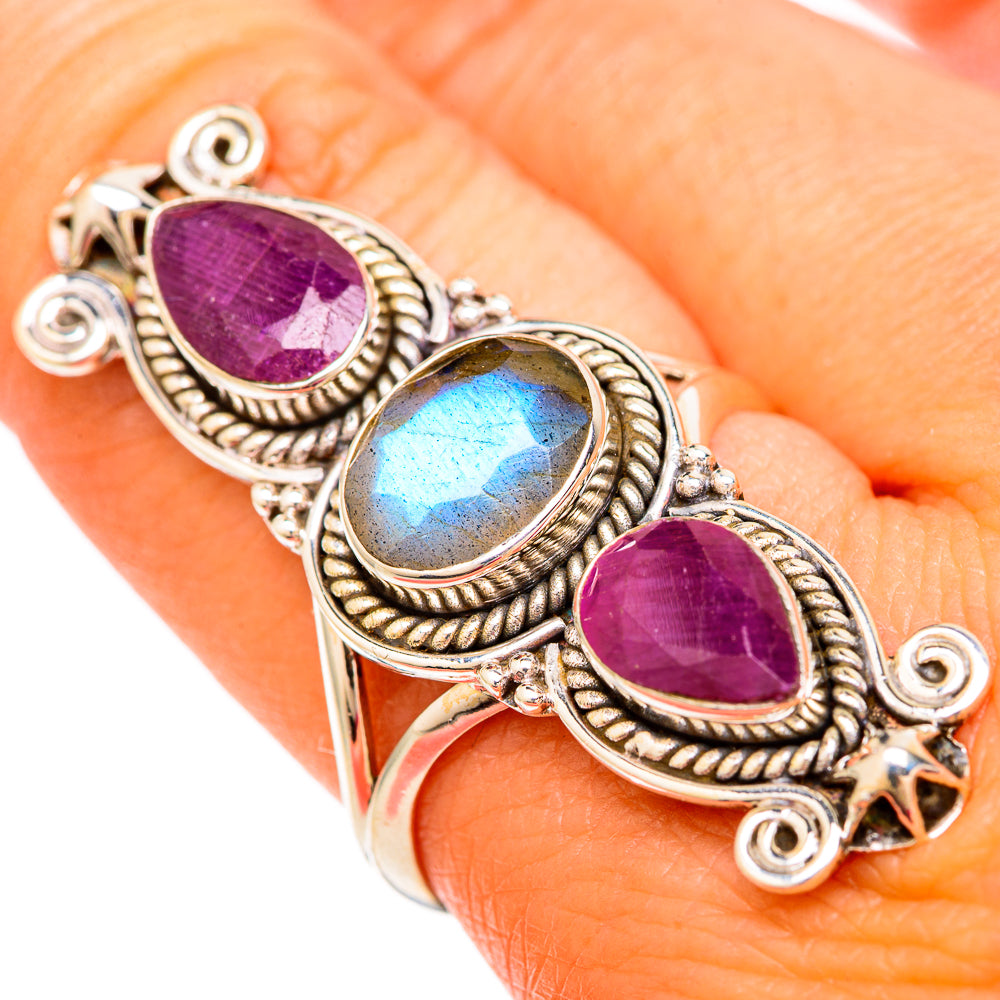 Labradorite Rings handcrafted by Anasilvercos - RING103917