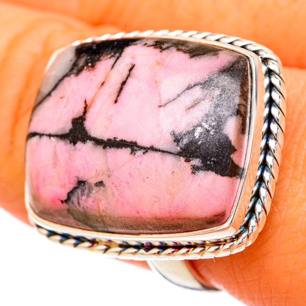 Rhodonite Rings handcrafted by Anasilvercos - RING103918