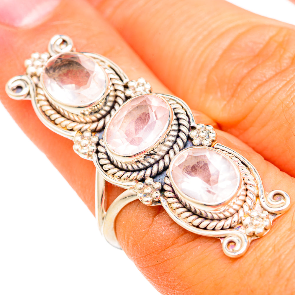 Rose Quartz Rings handcrafted by Anasilvercos - RING103921