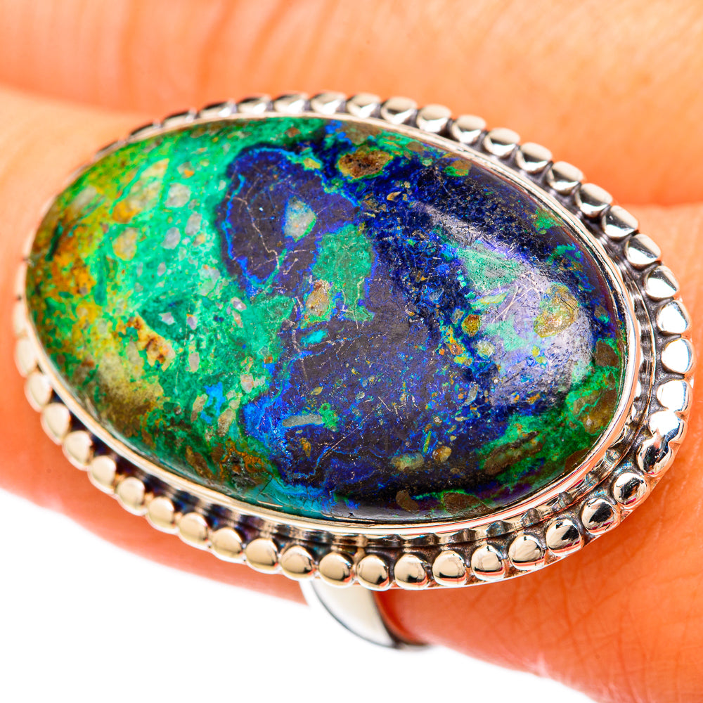 Azurite Malachite Rings handcrafted by Anasilvercos - RING103932