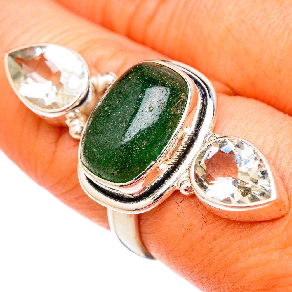 Green Aventurine Rings handcrafted by Anasilvercos - RING103943