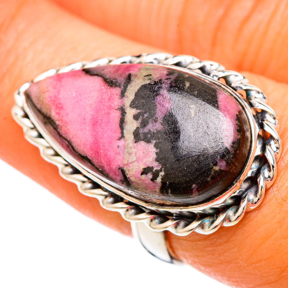 Rhodonite Rings handcrafted by Anasilvercos - RING103949