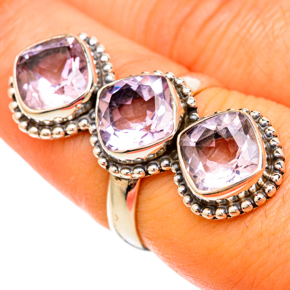 Kunzite Rings handcrafted by Anasilvercos - RING103957