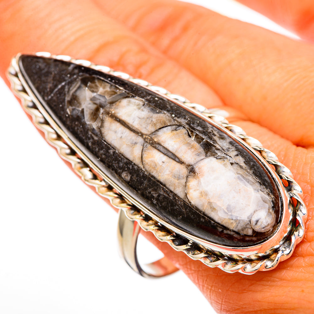 Orthoceras Fossil Rings handcrafted by Anasilvercos - RING103959