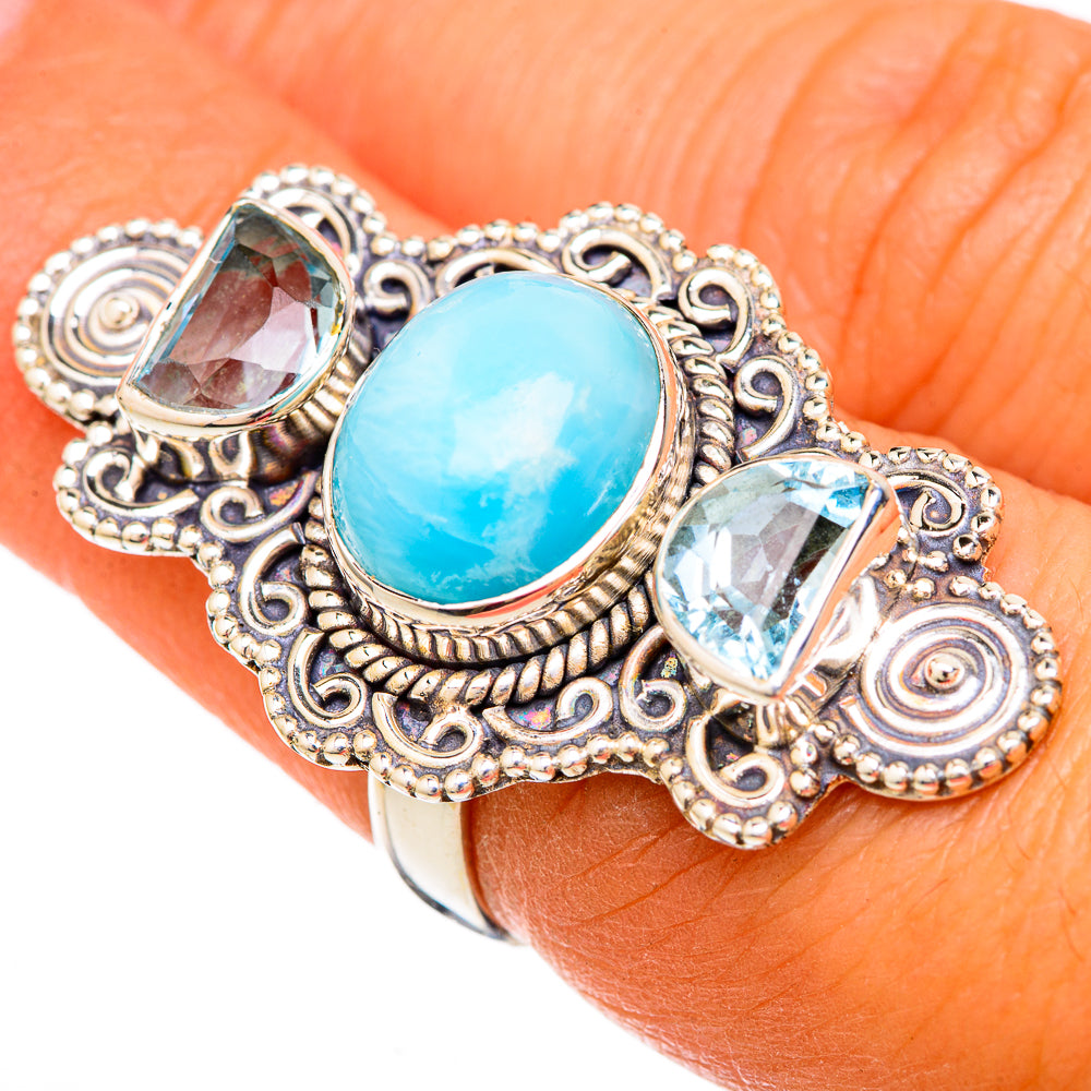 Larimar Rings handcrafted by Anasilvercos - RING103966